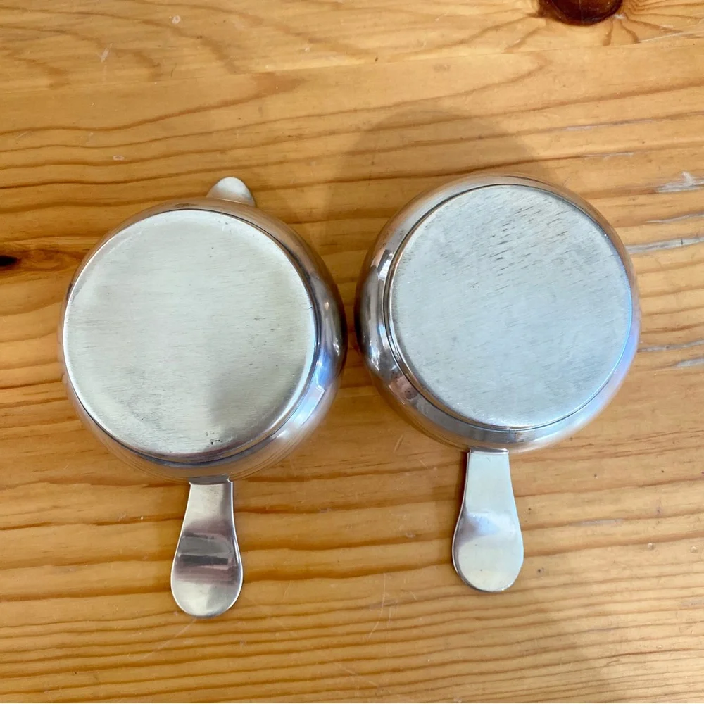 Vintage Raj Teapot Stackable Set Creamer Sugar Silver Plated With Box Gift